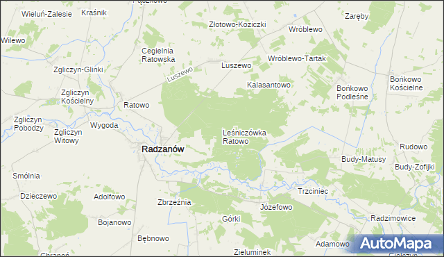 mapa Leśniczówka Ratowo, Leśniczówka Ratowo na mapie Targeo