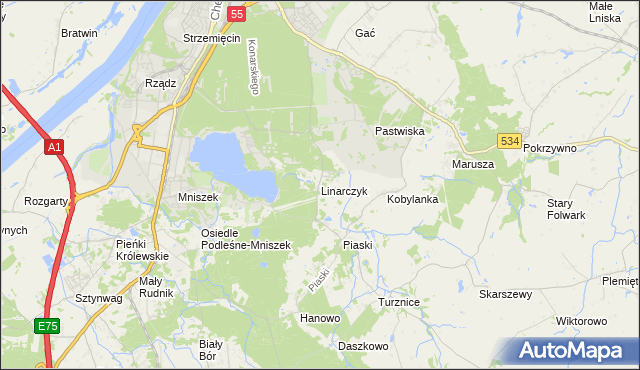 mapa Linarczyk, Linarczyk na mapie Targeo