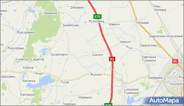 mapa Łukocin, Łukocin na mapie Targeo