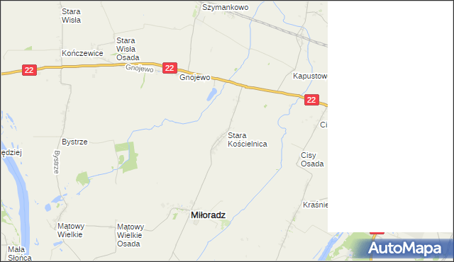 mapa Stara Kościelnica, Stara Kościelnica na mapie Targeo