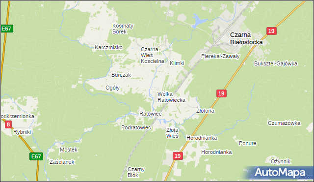 mapa Wólka Ratowiecka, Wólka Ratowiecka na mapie Targeo