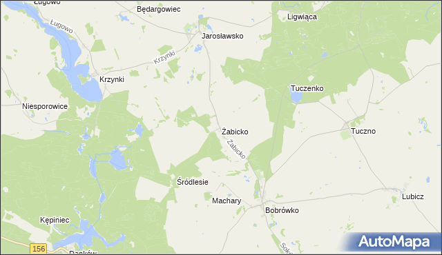 mapa Żabicko, Żabicko na mapie Targeo