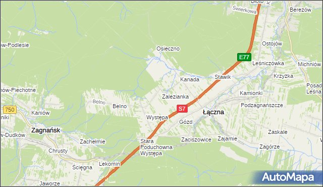 mapa Zalezianka, Zalezianka na mapie Targeo