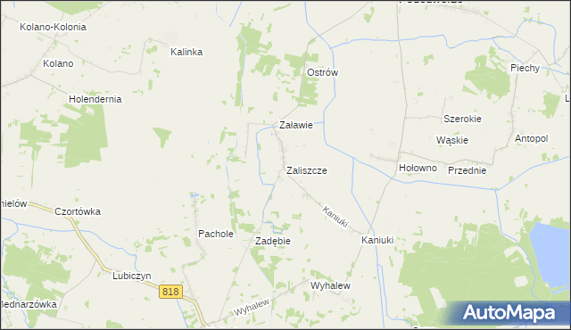 mapa Zaliszcze, Zaliszcze na mapie Targeo