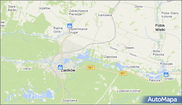 mapa Antoniówka gmina Zaklików, Antoniówka gmina Zaklików na mapie Targeo