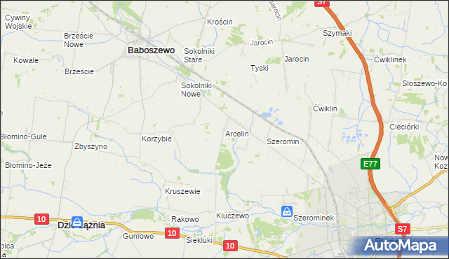 mapa Arcelin, Arcelin na mapie Targeo