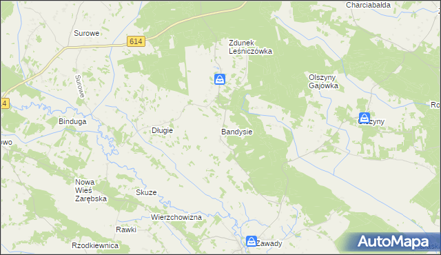 mapa Bandysie, Bandysie na mapie Targeo
