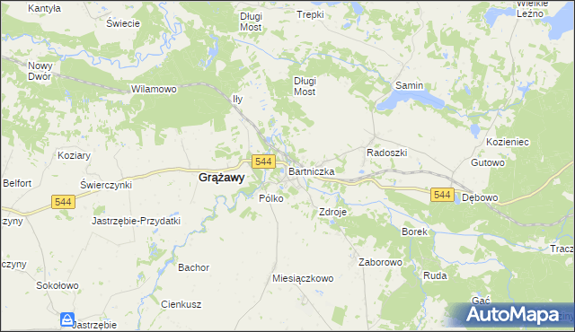 mapa Bartniczka, Bartniczka na mapie Targeo