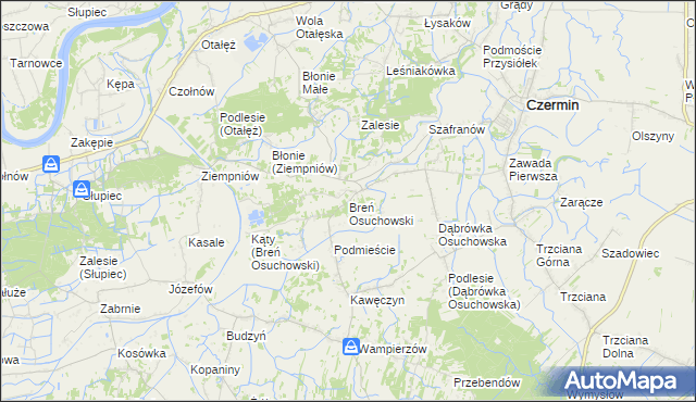 mapa Breń Osuchowski, Breń Osuchowski na mapie Targeo