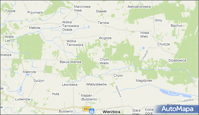 mapa Chylin Wielki, Chylin Wielki na mapie Targeo