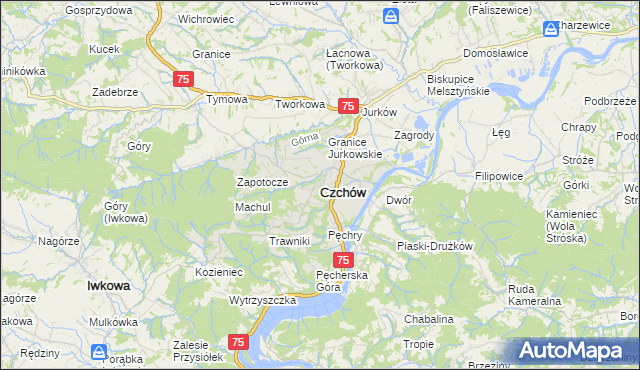 mapa Czchów, Czchów na mapie Targeo