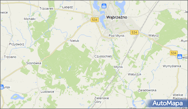 mapa Czystochleb, Czystochleb na mapie Targeo