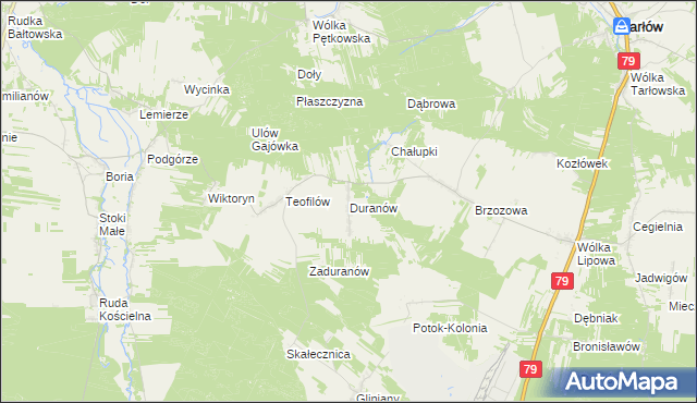 mapa Duranów, Duranów na mapie Targeo