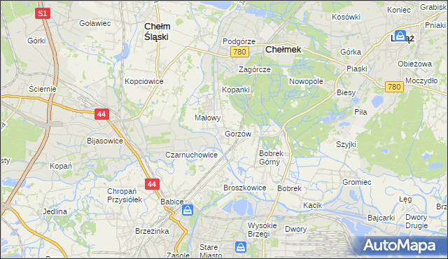 mapa Gorzów, Gorzów na mapie Targeo