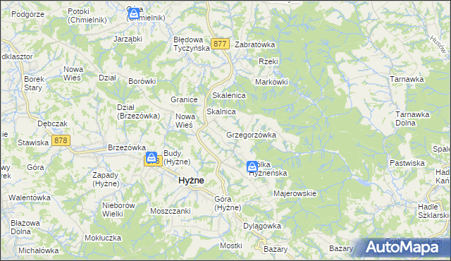 mapa Grzegorzówka, Grzegorzówka na mapie Targeo
