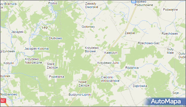 mapa Krzyżewo-Marki, Krzyżewo-Marki na mapie Targeo