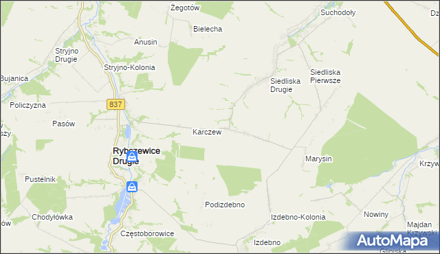 mapa Ksawerówka, Ksawerówka na mapie Targeo