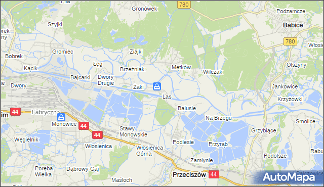 mapa Las gmina Przeciszów, Las gmina Przeciszów na mapie Targeo