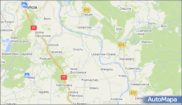 mapa Leżachów-Osada, Leżachów-Osada na mapie Targeo