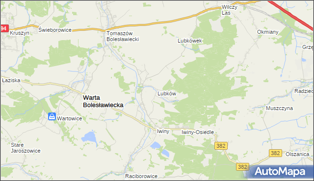 mapa Lubków, Lubków na mapie Targeo