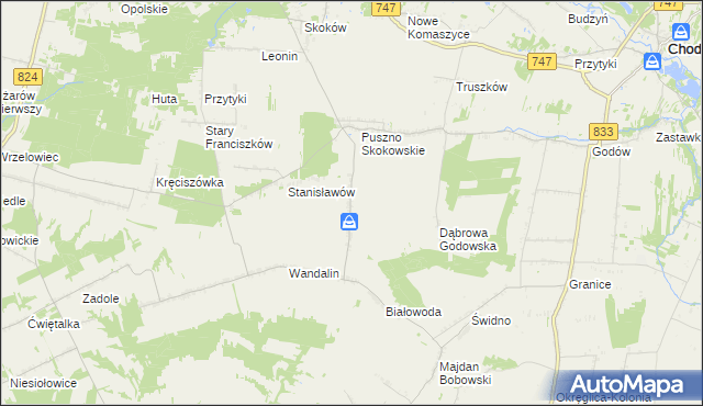 mapa Ludwików gmina Opole Lubelskie, Ludwików gmina Opole Lubelskie na mapie Targeo