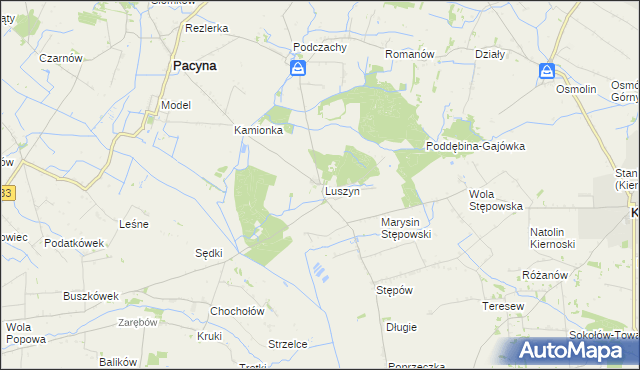 mapa Luszyn, Luszyn na mapie Targeo