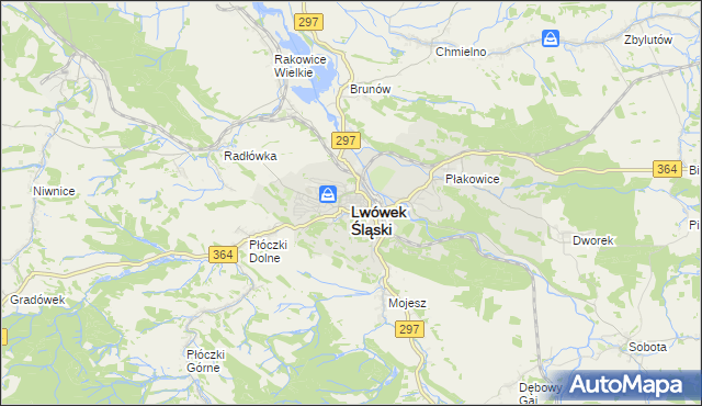 mapa Lwówek Śląski, Lwówek Śląski na mapie Targeo