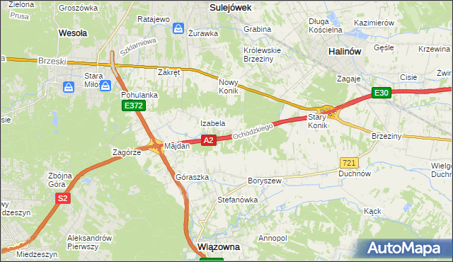 mapa Michałówek gmina Wiązowna, Michałówek gmina Wiązowna na mapie Targeo