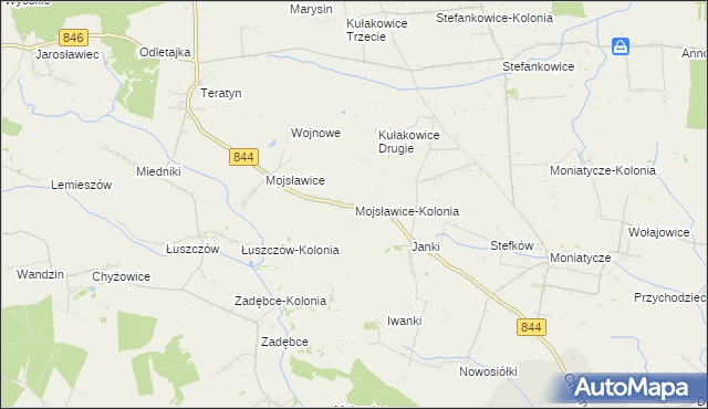 mapa Mojsławice-Kolonia, Mojsławice-Kolonia na mapie Targeo