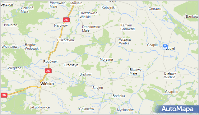 mapa Morzyna, Morzyna na mapie Targeo