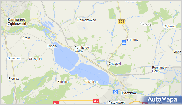 mapa Mrokocin, Mrokocin na mapie Targeo