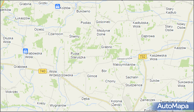 mapa Mścichów, Mścichów na mapie Targeo