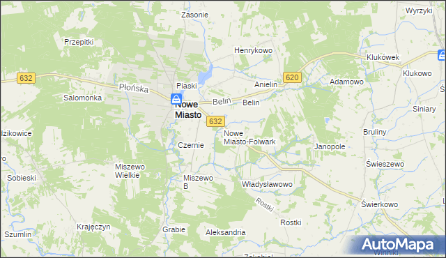 mapa Nowe Miasto-Folwark, Nowe Miasto-Folwark na mapie Targeo
