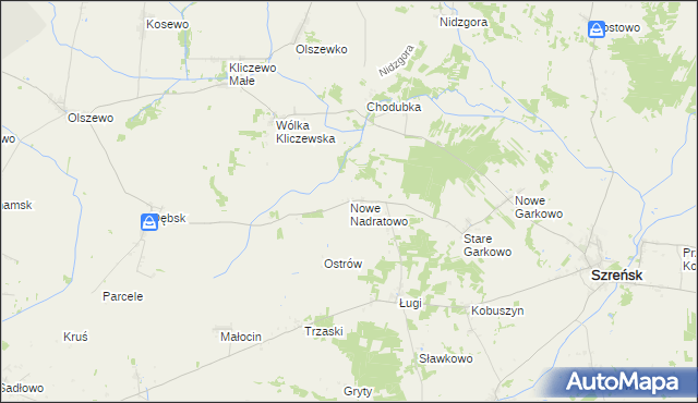 mapa Nowe Nadratowo, Nowe Nadratowo na mapie Targeo