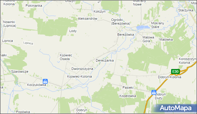 mapa Nowosiółki gmina Zalesie, Nowosiółki gmina Zalesie na mapie Targeo