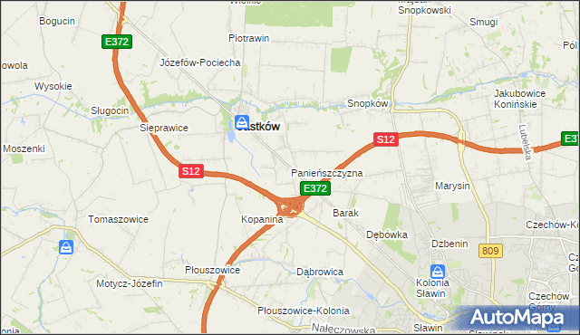 mapa Panieńszczyzna, Panieńszczyzna na mapie Targeo