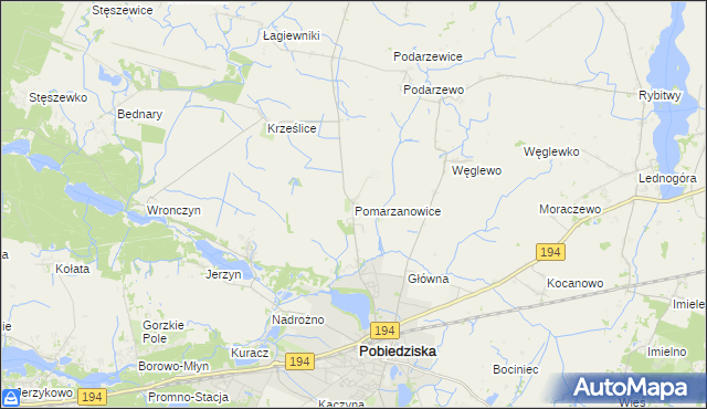 mapa Pomarzanowice, Pomarzanowice na mapie Targeo