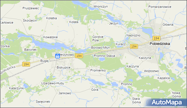 mapa Promno-Stacja, Promno-Stacja na mapie Targeo