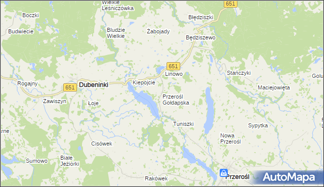 mapa Przerośl Gołdapska, Przerośl Gołdapska na mapie Targeo