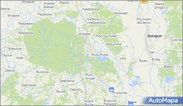 mapa Rudy-Rysie, Rudy-Rysie na mapie Targeo