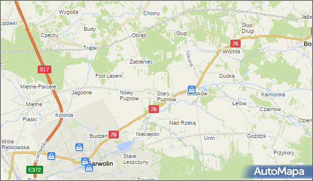 mapa Stary Puznów, Stary Puznów na mapie Targeo