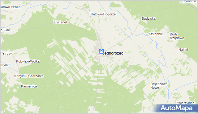 mapa Stegna gmina Jednorożec, Stegna gmina Jednorożec na mapie Targeo