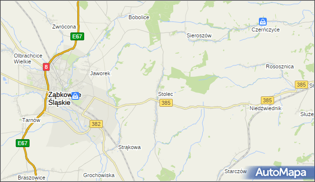 mapa Stolec gmina Ząbkowice Śląskie, Stolec gmina Ząbkowice Śląskie na mapie Targeo