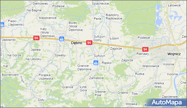 mapa Sufczyn gmina Dębno, Sufczyn gmina Dębno na mapie Targeo