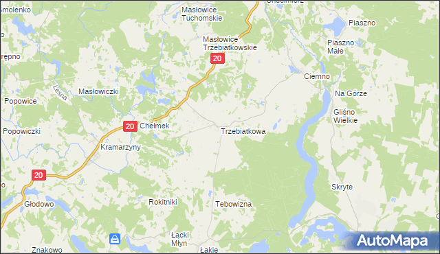mapa Trzebiatkowa, Trzebiatkowa na mapie Targeo