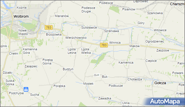 mapa Trzebienice, Trzebienice na mapie Targeo