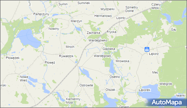 mapa Wardęgowo, Wardęgowo na mapie Targeo