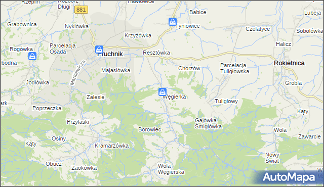 mapa Węgierka, Węgierka na mapie Targeo