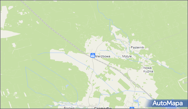 mapa Wierzbowa gmina Gromadka, Wierzbowa gmina Gromadka na mapie Targeo