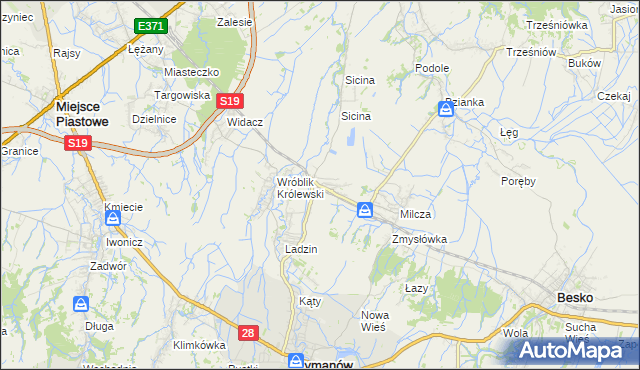 mapa Wróblik Szlachecki, Wróblik Szlachecki na mapie Targeo
